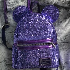 Loungefly Sparkling Purple Sequin Backpack